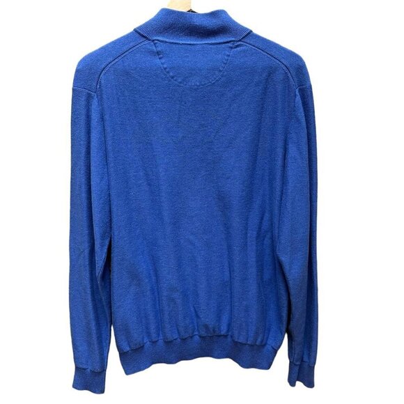 Vineyard Vines Sweater Pullover Blue‎ 1/4 Button Preppy Academia Men's Size M - Picture 3 of 6